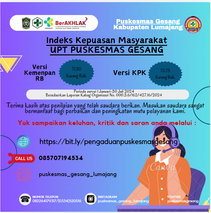 PENGUMUMAN HASIL SURVEI KESEHATAN MASYARAKAT (SKM)